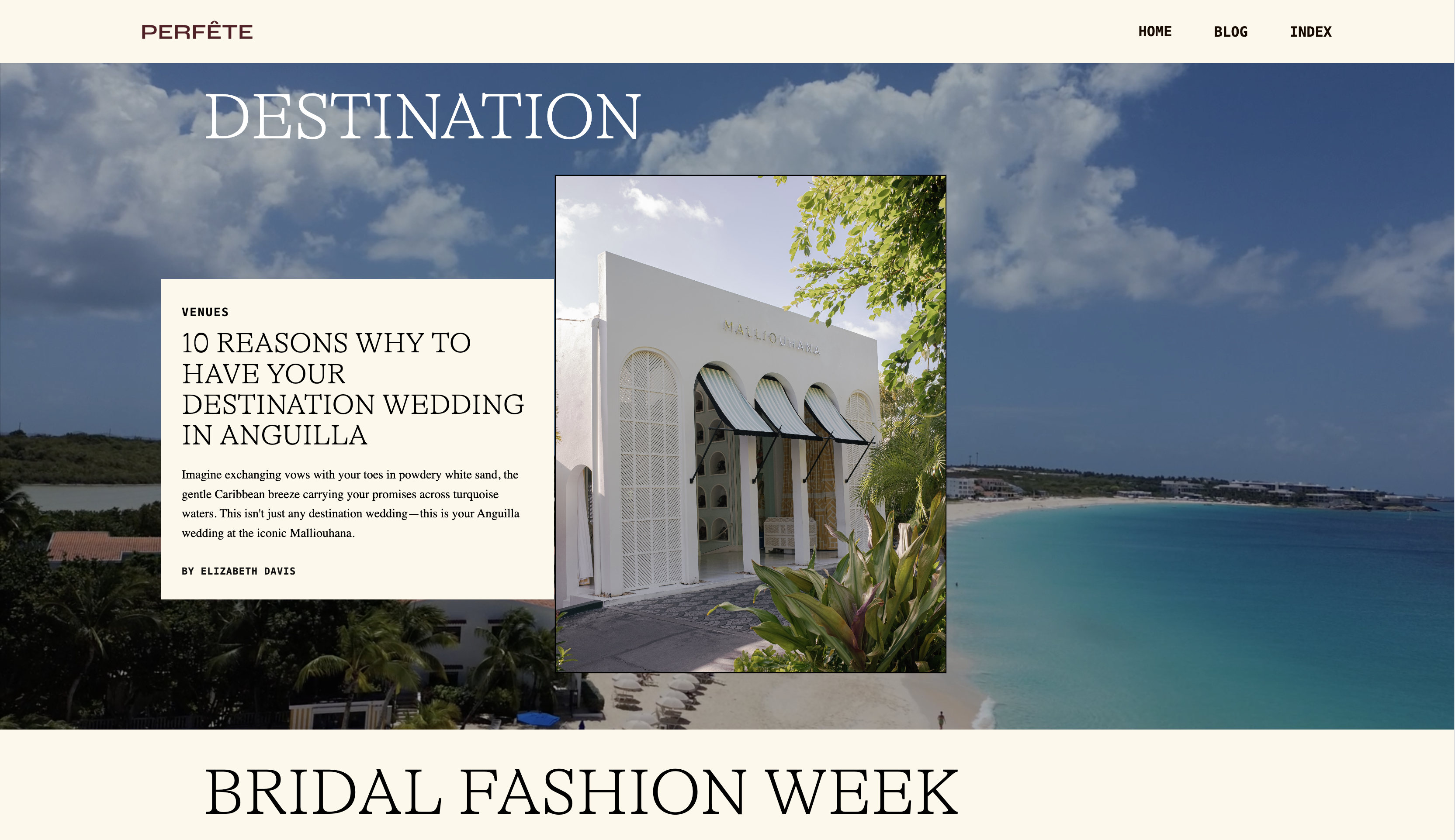 Perfete Website Screenshot