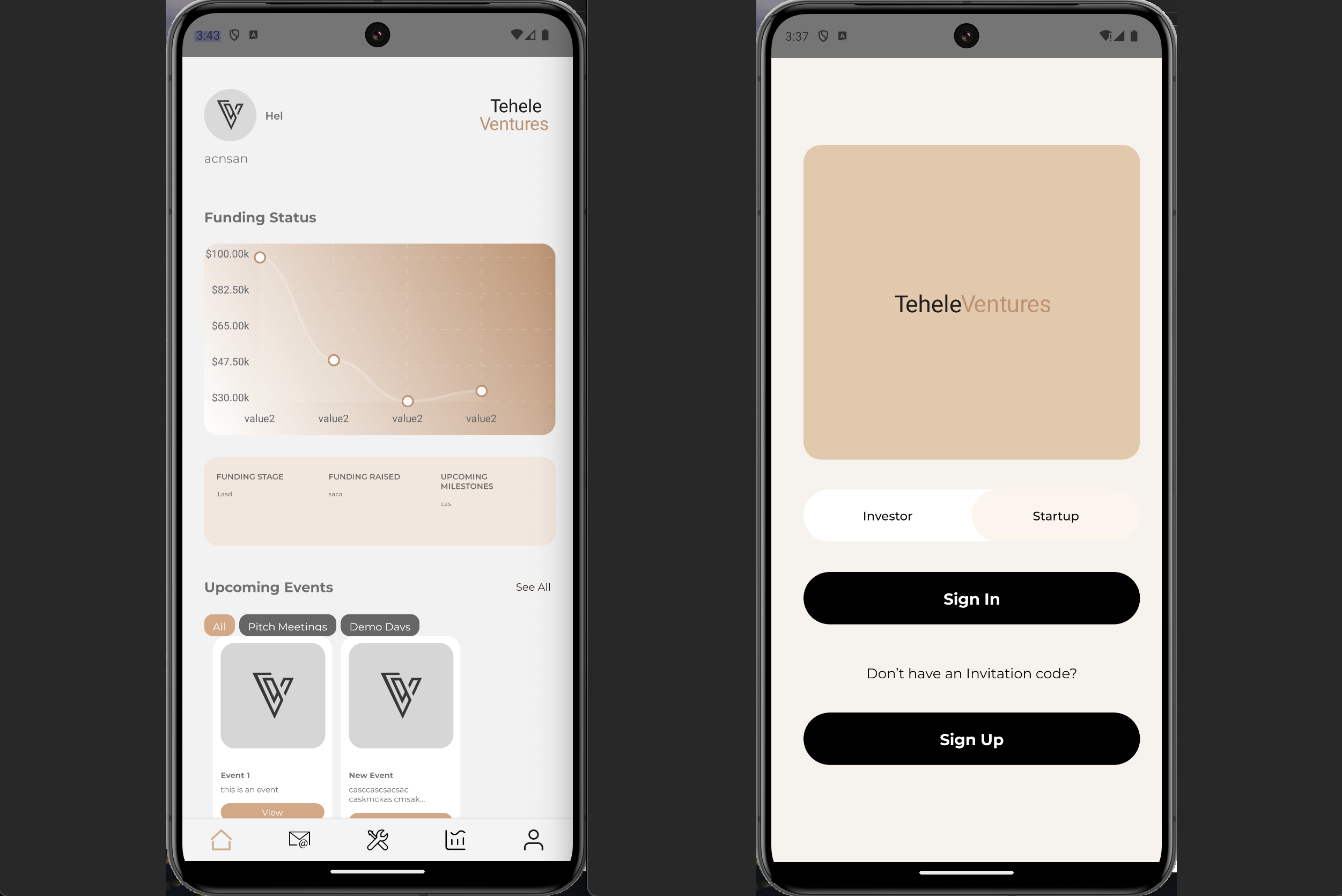 Tehele Ventures Project Screenshot